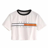 "Happy Everyday" Cropped Shirt