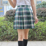 Plaid Pleated Skirt