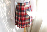 Plaid Pleated Skirt