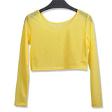 Slim Semi-Transparent Mesh Crop Top