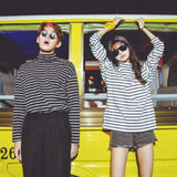 Striped Turtleneck Sweater