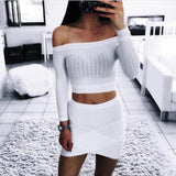 Cut Shoulder Knitted Top