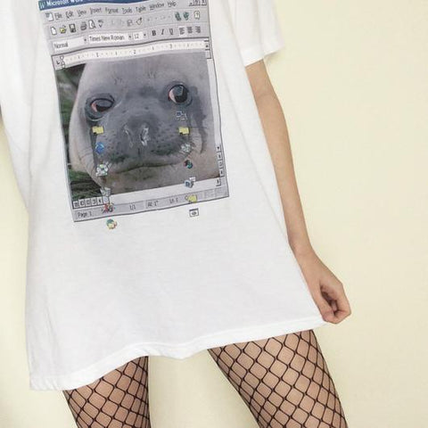 WINDOWS 98 "CRYING SEAL" Tee
