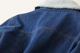 Lambs Wool Denim Coat