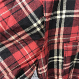 Distressed Plaid Flannel Shirt