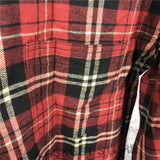 Distressed Plaid Flannel Shirt