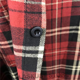 Distressed Plaid Flannel Shirt