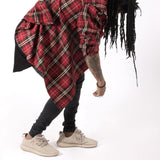 Distressed Plaid Flannel Shirt