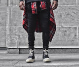 Distressed Plaid Flannel Shirt