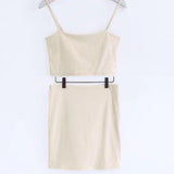 Cropped Top And Slim Mini Skirt Set