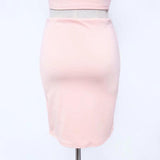 Cropped Top And Slim Mini Skirt Set