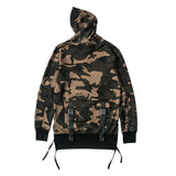 Camo Hooded Pullover With Utility Pocket