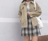 Basic Pastel Corduroy Jacket
