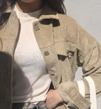 Basic Pastel Corduroy Jacket