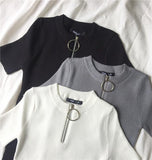 Knitted Zip Up Top