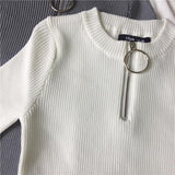 Knitted Zip Up Top