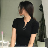 Knitted Zip Up Top