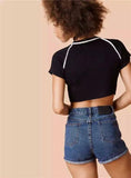 Zip Up Knitted Crop Top