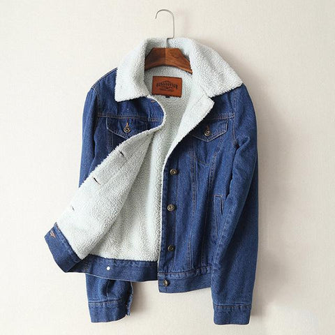Lambs Wool Denim Coat