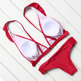 Simple Ruffled Bikini Set