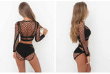 Mesh Two Piece Fishnet Bodysuit