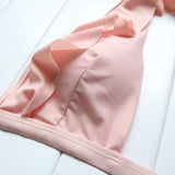 Simple Ruffled Bikini Set