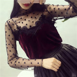 Meshed High Neck Shirts
