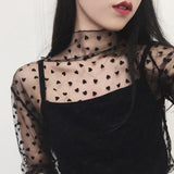 Meshed High Neck Shirts