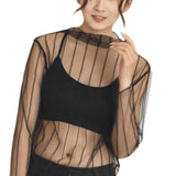 Meshed High Neck Shirts