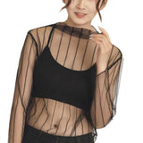 Meshed High Neck Shirts