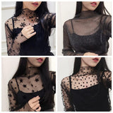 Meshed High Neck Shirts