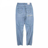 Vintage High waist Back Thigh Ripped Jeans