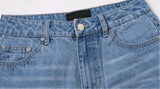 Vintage High waist Back Thigh Ripped Jeans