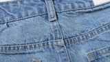 Vintage High waist Back Thigh Ripped Jeans