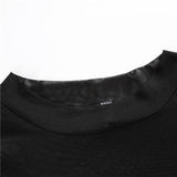 Cropped Mesh Long Sleeve Top