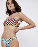 Checkerboard Flame Tube Top