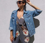 Distressed Oversized Denim Jacket