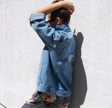 Distressed Oversized Denim Jacket