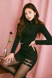 Black Buckled Skirt