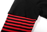 Faux Layered Striped Three Quarter Shirt
