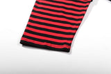 Faux Layered Striped Three Quarter Shirt