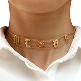 Old English Personalized Necklace (12 Characters)