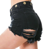 Ripped Black Jean Shorts