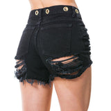 Ripped Black Jean Shorts