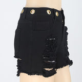 Ripped Black Jean Shorts