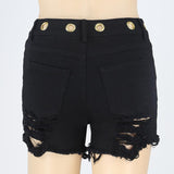 Ripped Black Jean Shorts
