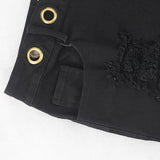 Ripped Black Jean Shorts