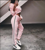 2 Piece Set Cropped Tracksuit