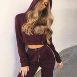 2 Piece Set Cropped Tracksuit