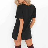 V Neck Cut Shirt Dress